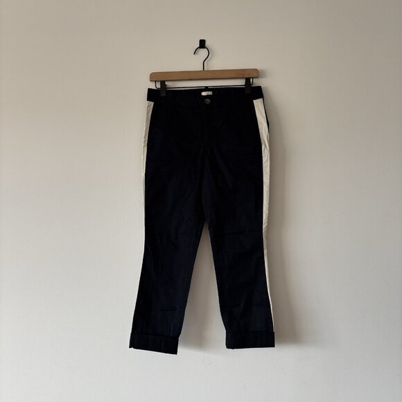 J. Crew Pants - J Crew Pants stretch Size 0 Side Stripe Crop Work Office Capsule Preppy NWT
